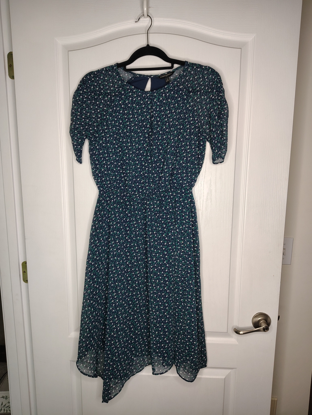 Banana Republic Teal Floral Midi Dress
